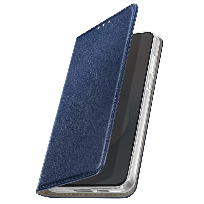Avizar Étui Folio pour Galaxy S25 FE avec Porte-carte et Support Vidéo Bleu nuit
