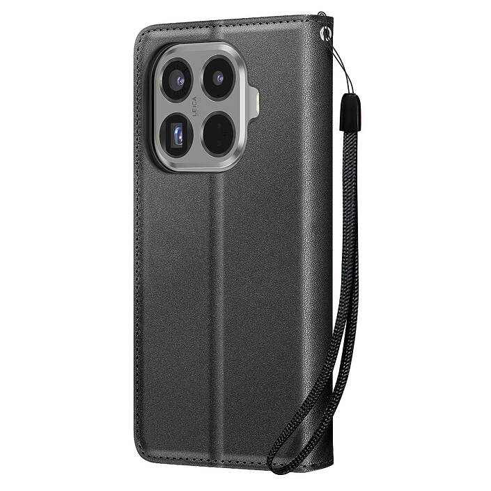 Avizar Étui Portefeuille pour Xiaomi 15T Pro avec Dragonne et Porte-carte Noir