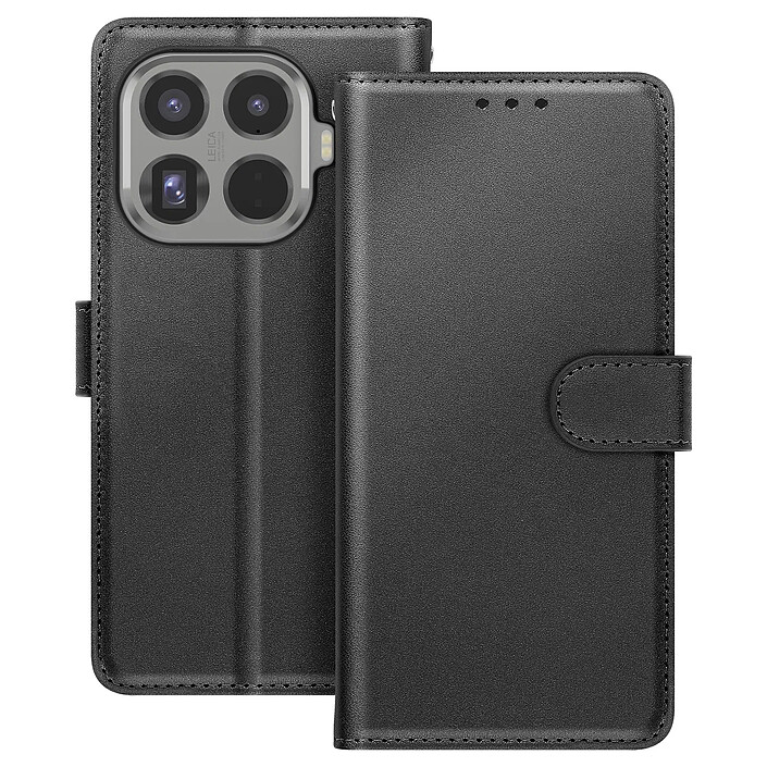 Avizar Étui Portefeuille pour Xiaomi 15T Pro avec Dragonne et Porte-carte Noir pas cher