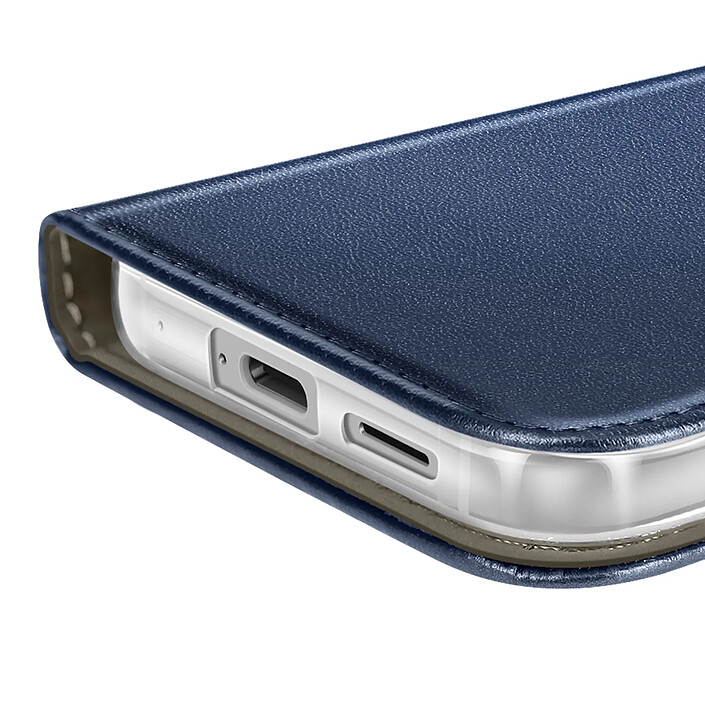 Avizar Étui Folio pour Galaxy S25 FE avec Porte-carte et Support Vidéo Bleu nuit pas cher