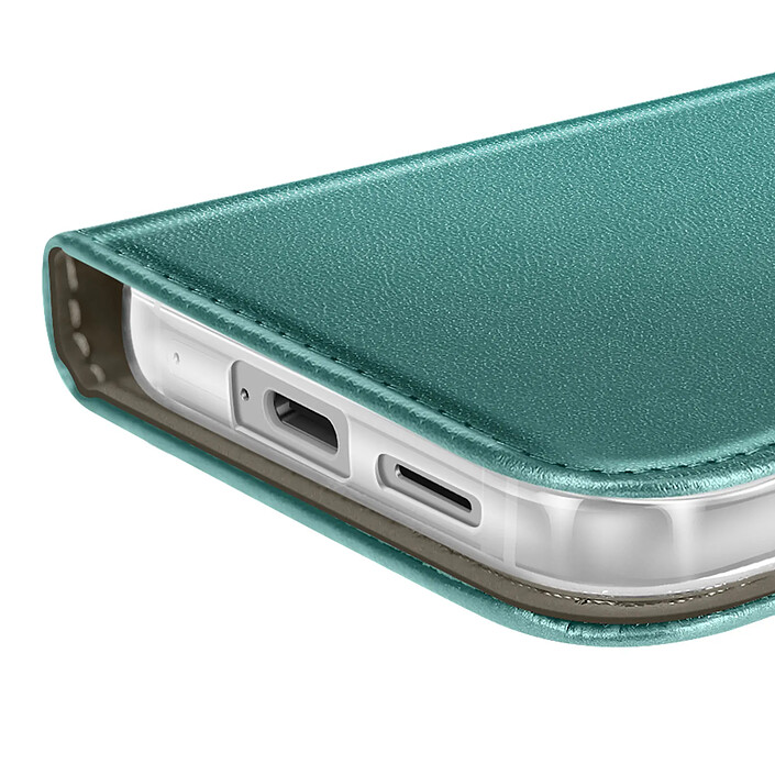 Avizar Étui Folio pour Galaxy S25 FE avec Porte-carte et Support Vidéo Vert foncé pas cher