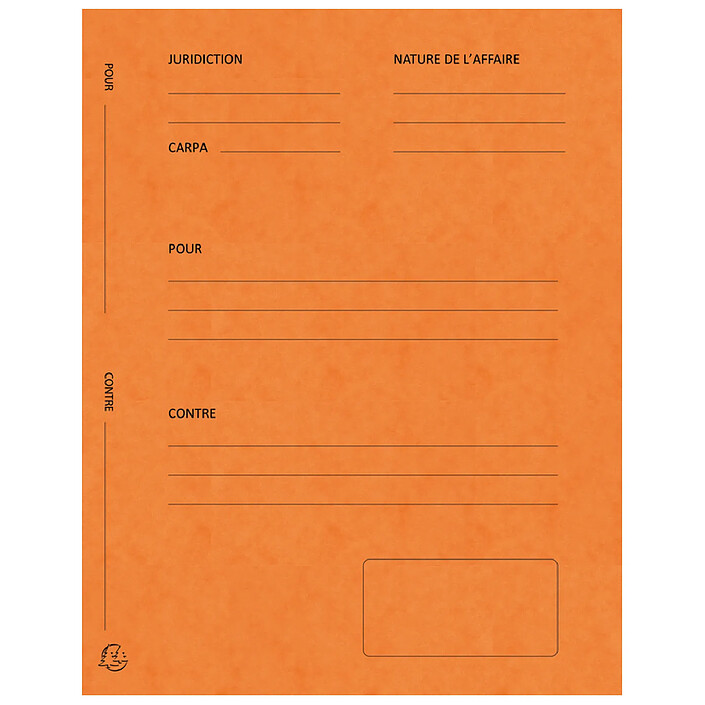 EXACOMPTA Paquet 25 chemises Avocat imprimées Plaidoirie 265g Orange