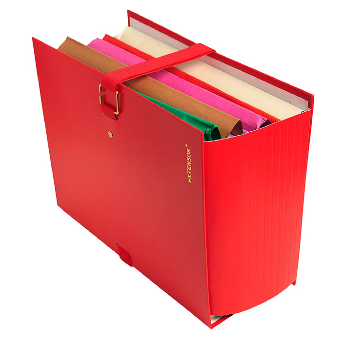 Avis EXACOMPTA Chemise à boucle métal EXTENSOR 24x32 cm Capacité 16 cm Rouge