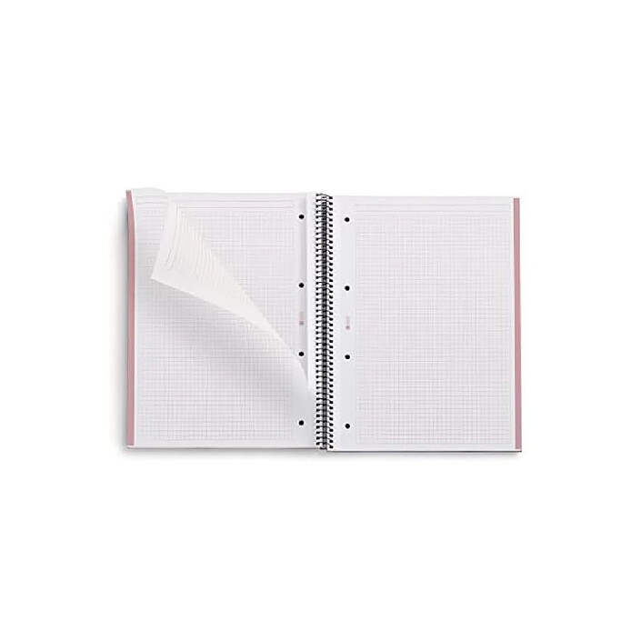 Avis APLI Cahier A4 Spirale Petits carreaux 80 pages perforées Rose Couverture carton
