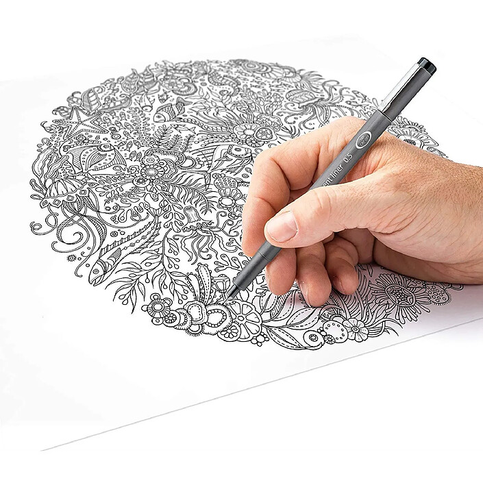 Avis STAEDTLER Etui de 8 Feutres Pigment Liner Pointe Assorties Noir