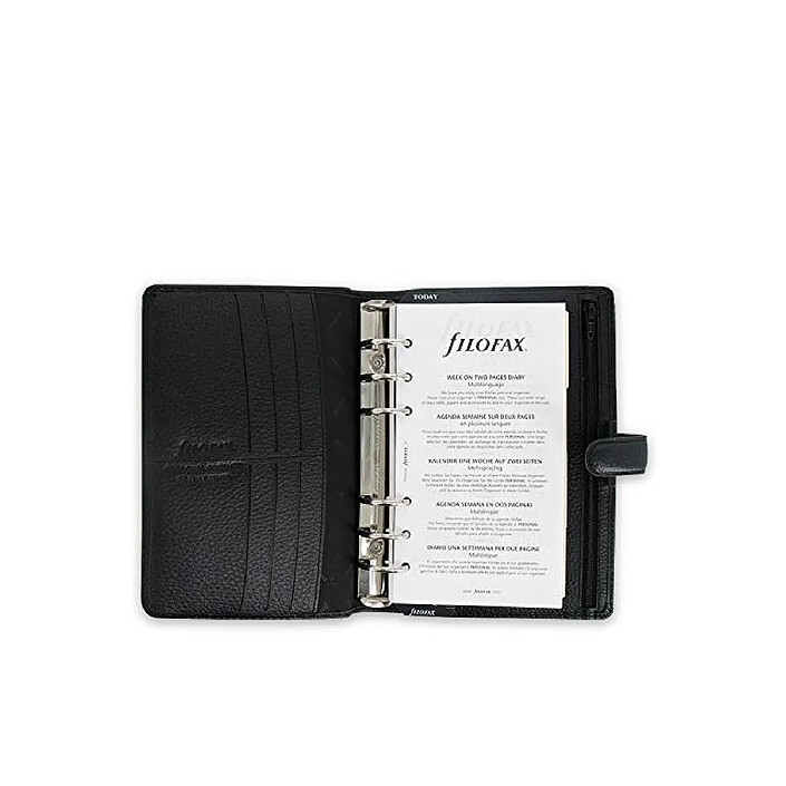 Avis FILOFAX Agenda organiseur 'Finsbury' format Personal semaine sur 2 pages Noir