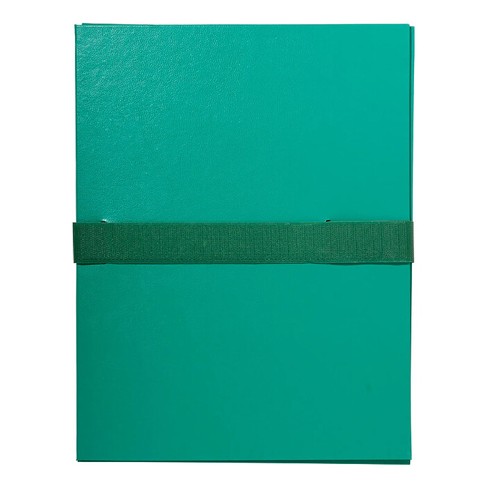 EXACOMPTA Chemises dos extensible balacron et sangle scratch. - Vert