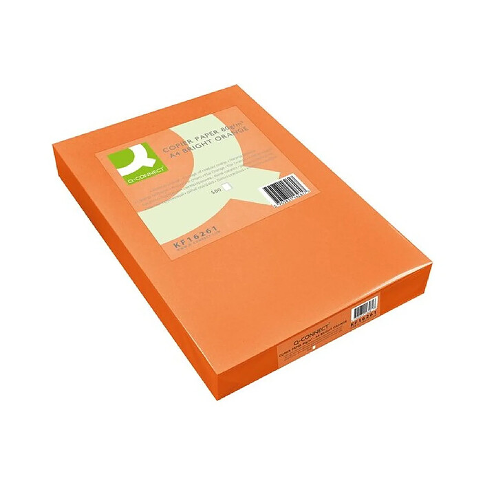 Q-CONNECT Papier couleur multifonction A4 80g/m2 unicolore orange intense ramette 500 feuilles x 5