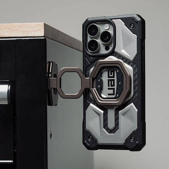 Acheter UAG Support Magnétique pour Smartphone Modèle Monarch Mag2 Double Anneau Pliable Gris