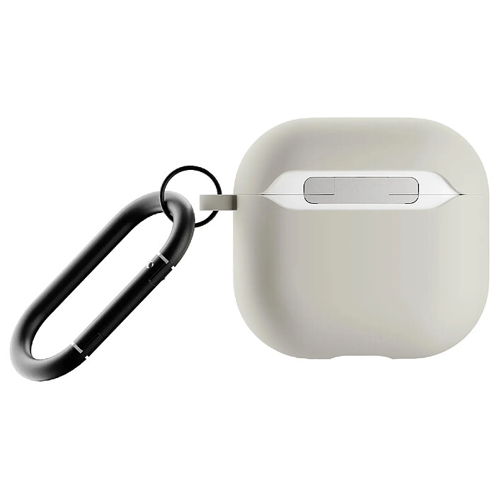 Native Union Coque en Silicone pour AirPods 4 avec Mousqueton en Métal Gris pas cher