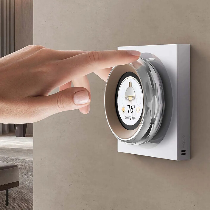 Aqara Molette Interrupteur Tactile Connectée avec Capteurs et Écran Personnalisable Blanc pas cher