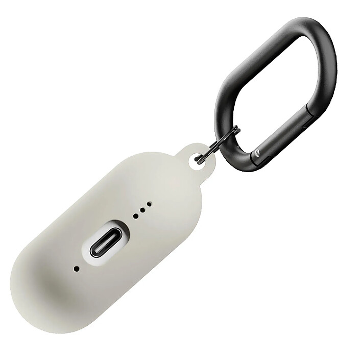Avis Native Union Coque en Silicone pour AirPods 4 avec Mousqueton en Métal Gris