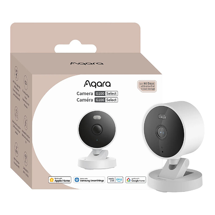 Aqara Caméra de Surveillance G100 Select WiFi Résolution 2K Détection IA Blanc pas cher