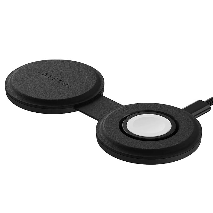 Satechi Chargeur Sans Fil 2-en-1 Compatible Qi2 15W Modèle OnTheGo Pliable Noir pas cher