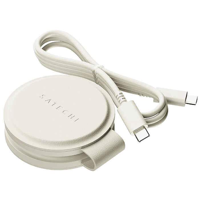 Acheter Satechi Chargeur Sans Fil 2-en-1 Compatible Qi2 15W Modèle OnTheGo Pliable Beige