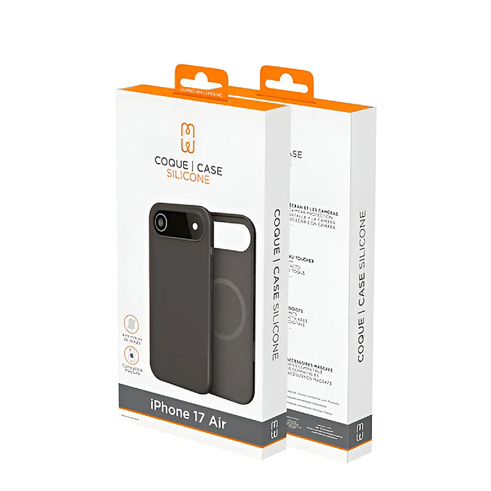 Avis MW Coque pour iPhone Air MagSafe en Silicone Antichocs Oléophobe Noir