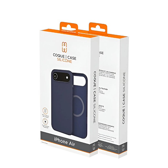 Avis MW Coque pour iPhone Air MagSafe en Silicone Antichocs Oléophobe Bleu