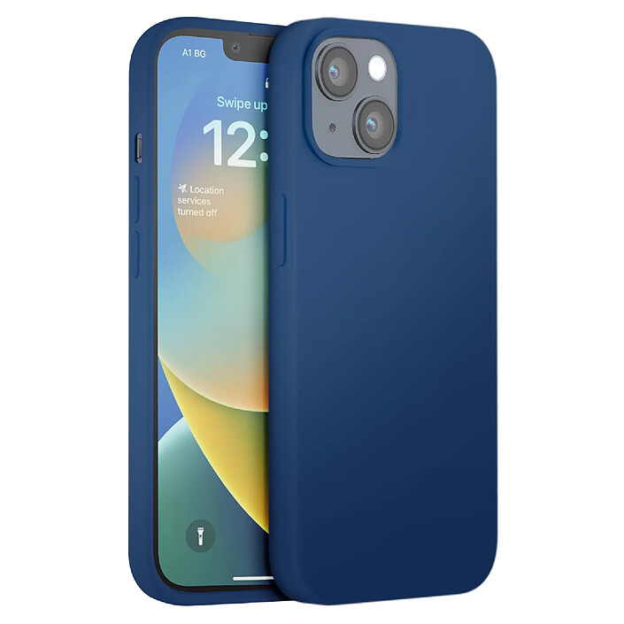 Moxie Coque pour iPhone 14 Édition Color Skin en TPU avec Intérieur Doux Bleu marine