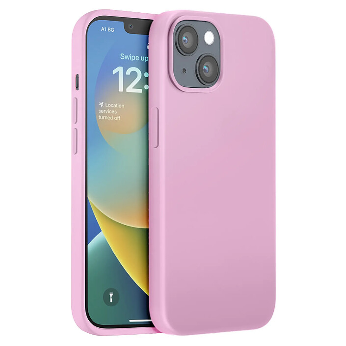 Moxie Coque pour iPhone 14 Édition Color Skin en TPU avec Intérieur Doux Rose clair