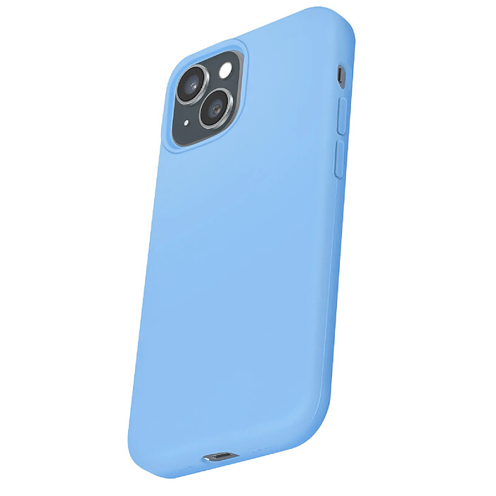 Moxie Coque pour iPhone 15 Plus Édition Color Skin en TPU avec Intérieur Doux Bleu clair