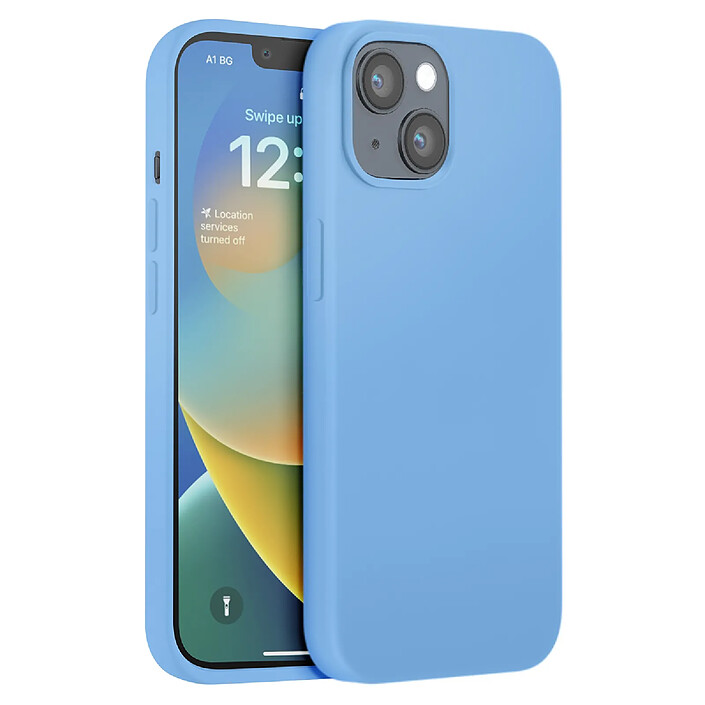 Moxie Coque pour iPhone 14 Édition Color Skin en TPU avec Intérieur Doux Bleu clair