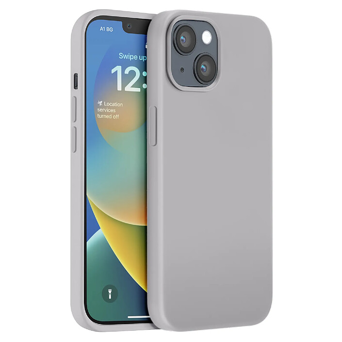 Moxie Coque pour iPhone 14 Édition Color Skin en TPU avec Intérieur Doux Gris