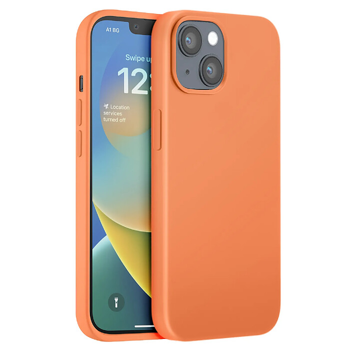 Moxie Coque pour iPhone 14 Édition Color Skin en TPU avec Intérieur Doux Orange
