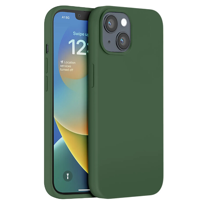 Moxie Coque pour iPhone 14 Édition Color Skin en TPU avec Intérieur Doux Kaki