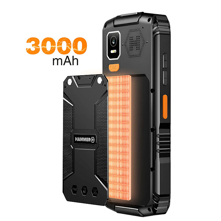 Acheter Hammer Téléphone Portable Hammer Horizon LTE Double SIM Autonomie 18h Waterproof IP68 Noir