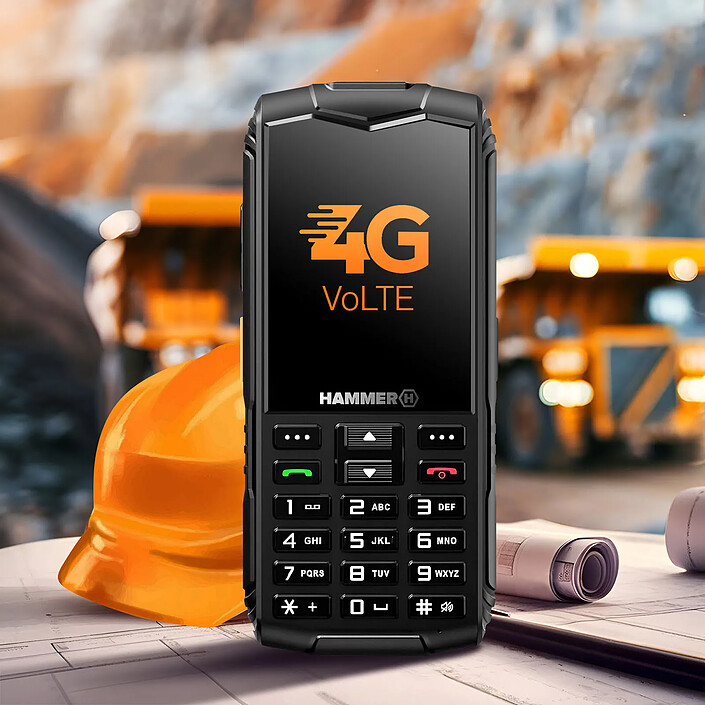 Avis Hammer Téléphone Portable Hammer Horizon LTE Double SIM Autonomie 18h Waterproof IP68 Noir