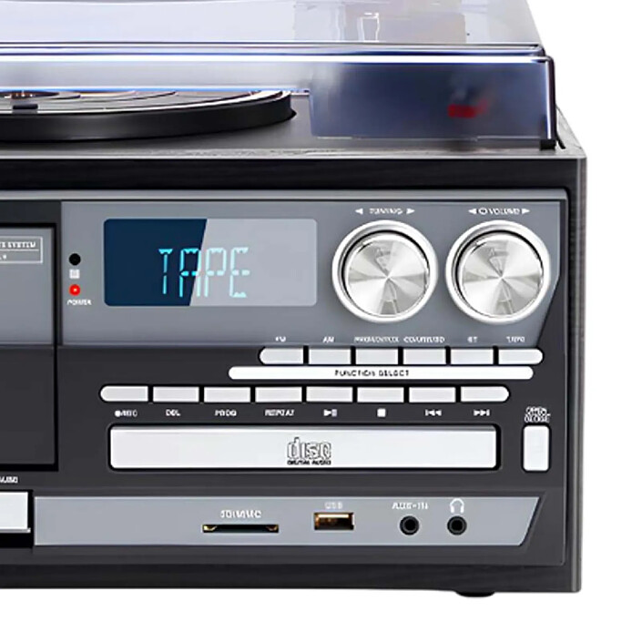 Acheter Avizar Platine Vinyle Multifonctions Avec Bluetooth CD / K7 / AM / FM modèle Belfast Noir