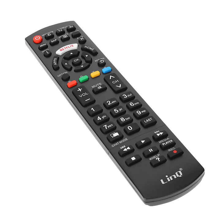 LinQ Télécommande Universelle pour Téléviseur Panasonic avec Portée 8m Noir pas cher