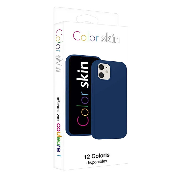 Moxie Coque pour iPhone 12 / 12 Pro Édition Color Skin en TPU avec Intérieur Doux Bleu marine pas cher