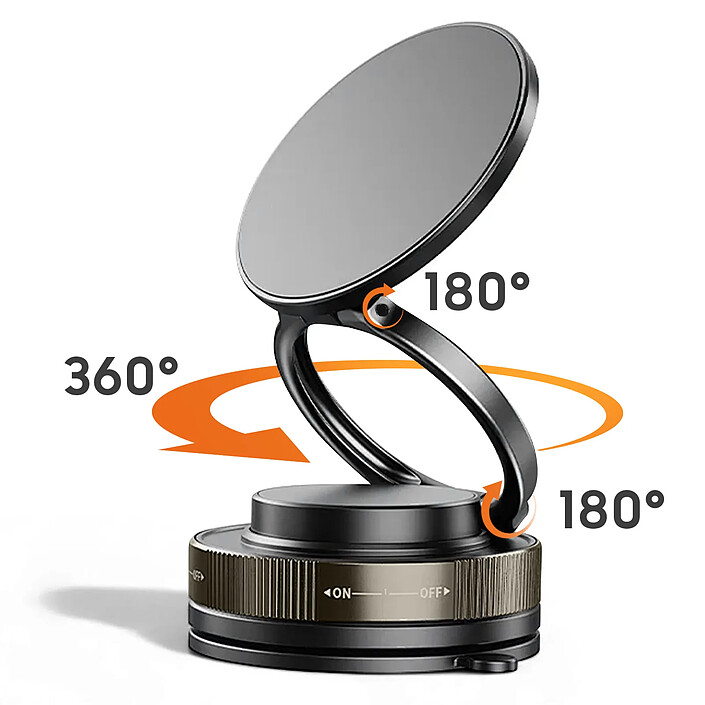 Avis LinQ Support Magnétique pour Smartphone Rotatif et Fixation Ventouse Noir