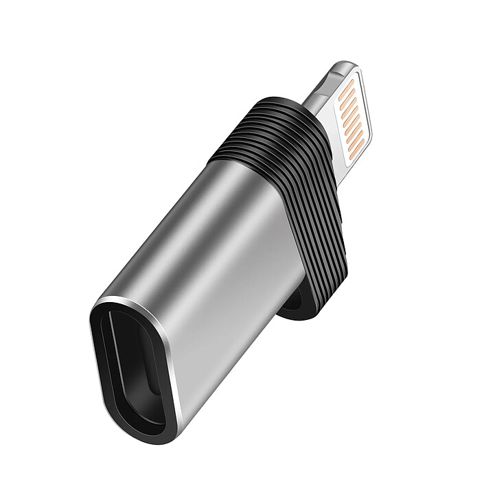LinQ Adaptateur OTG pour USB-C vers Lightning Vitesse à 480Mbps Argent pas cher