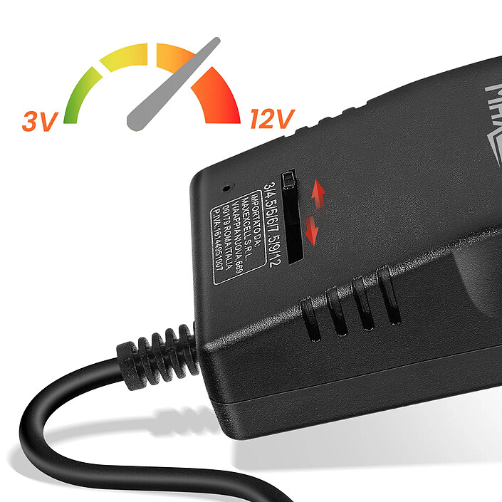 Avis Max excell Chargeur Secteur Multi Appareils 30W Réglable 3-12V avec 6 Embouts Inclus Noir
