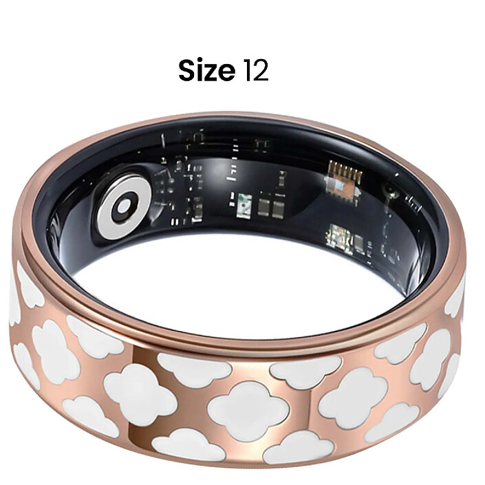 Acheter Avizar Bague Connectée Taille 12 Modèle Ursa avec Motif Géométrique et Étui de Charge