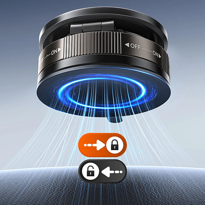 Acheter LinQ Support Magnétique pour Smartphone Rotatif et Fixation Ventouse Noir