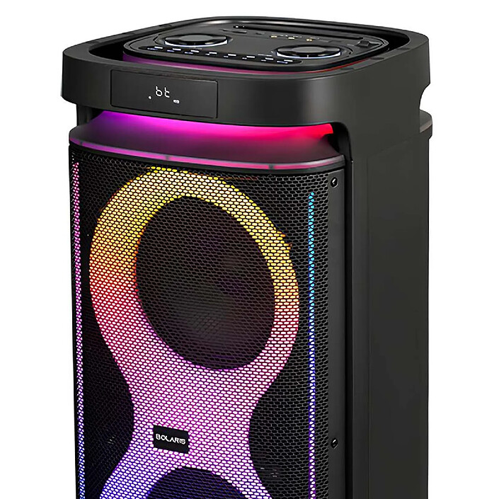 Avis Avizar Enceinte Bluetooth 5.0 TWS 100W avec Effets Lumineux Modèle Party X100 avec Radio Noir