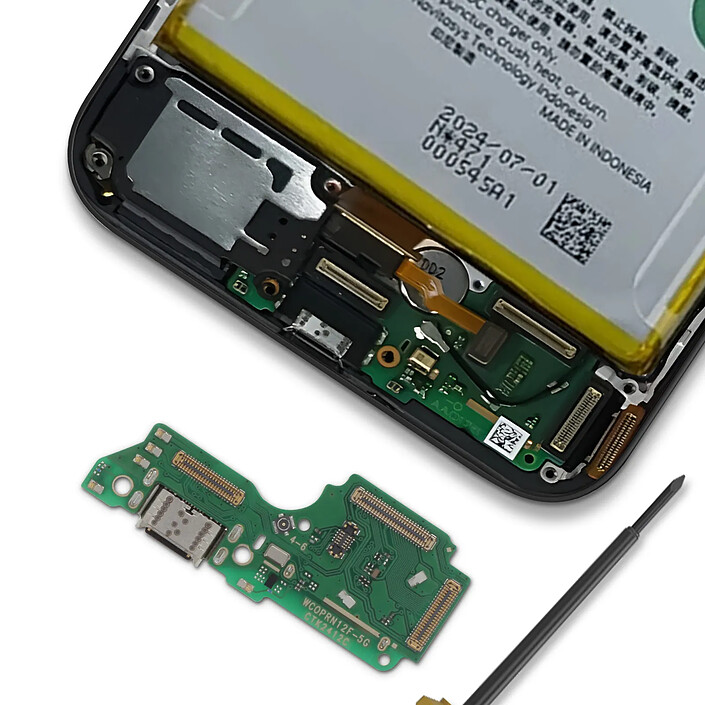 Acheter Clappio Connecteur de Charge pour Oppo Reno 12F 5G USB-C avec SIM et Micro Intégré