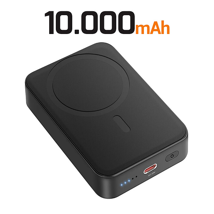 Avis Max excell Powerbank MagSafe 10000mAh Ports USB-C 20W avec Béquille Support Noir