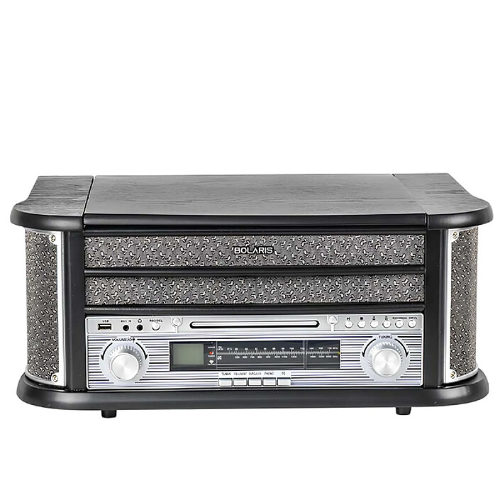Avis Avizar Tourne Disques Multifonctions Bluetooth / CD / K7 / AM / FM Modèle Cambridge Noir