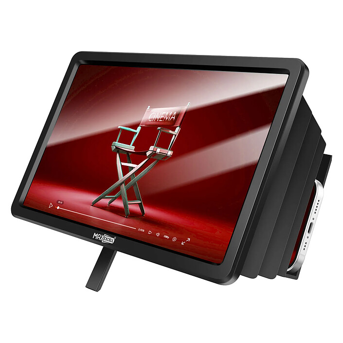 MAXEXCELL Amplificateur Écran Smartphone 7,5 Pouce avec Support Noir