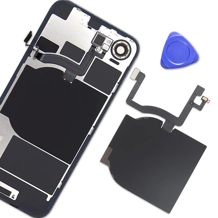 Avis Clappio Antenne NFC iPhone 16e avec Bobine Qi et Nappe Flash Arrière Intégré Noir