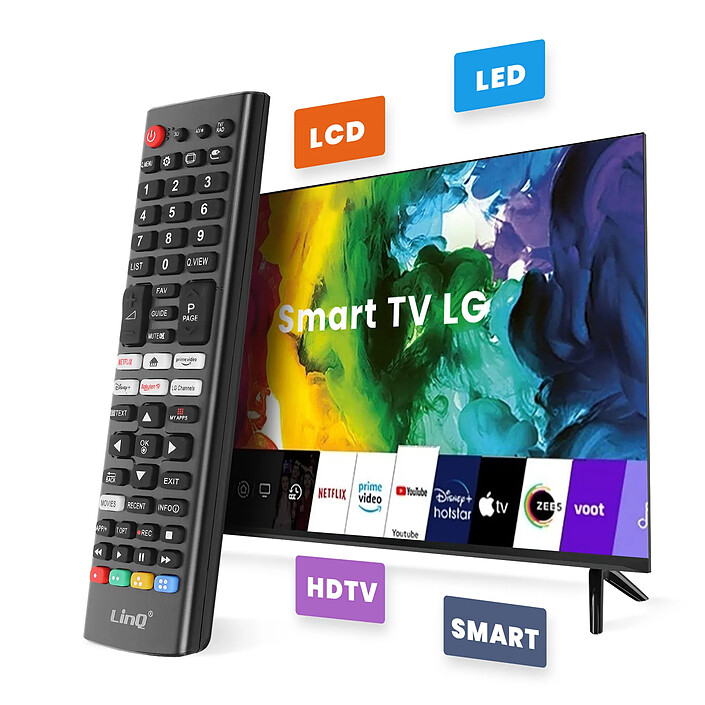 Avis LinQ Télécommande Universelle pour Téléviseur LG avec Portée 8m Noir