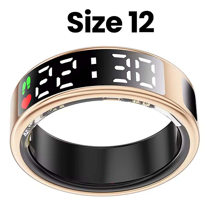 Avis Avizar Bague Connectée Taille 12 Modèle Saturn avec Écran LED et Étui de Charge