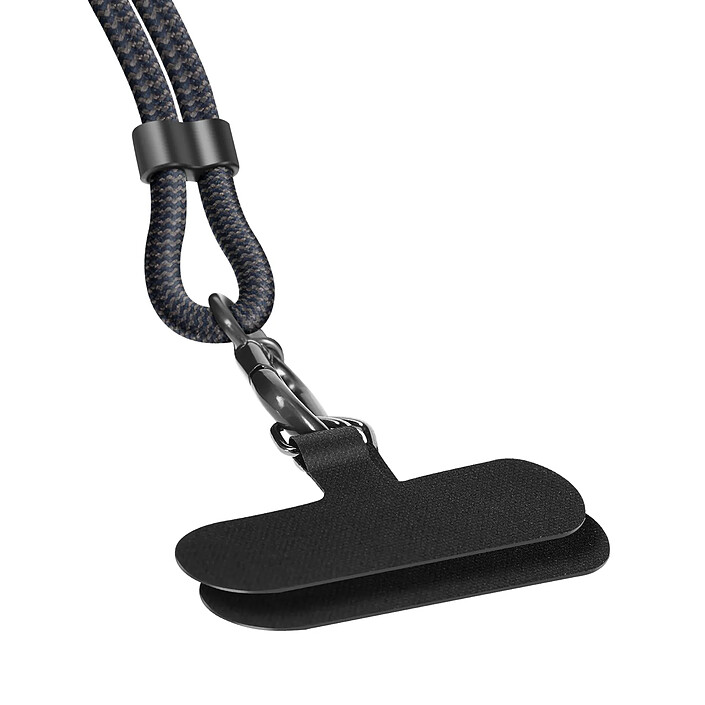 LinQ Cordon Tour du Cou 4 en 1 USB 5A USB-C 240W Lightning Charge Rapide Anti-noeuds Noir pas cher