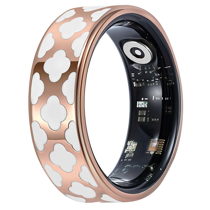Avizar Bague Connectée Taille 12 Modèle Ursa avec Motif Géométrique et Étui de Charge