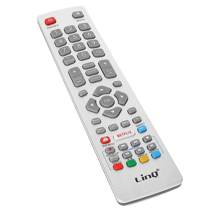 LinQ Télécommande Universelle pour Téléviseur Sharp Touches Complètes Portée 8m Blanc pas cher
