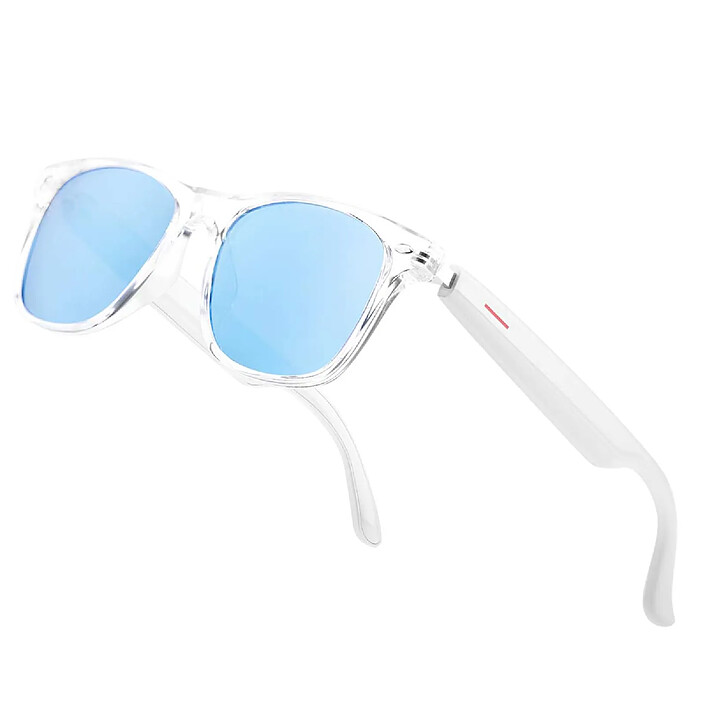 Acheter Avizar Lunettes Connectées Modèle Dione avec Verres Teintés Filtrant UV-A / UV-B Blanc / Bleu